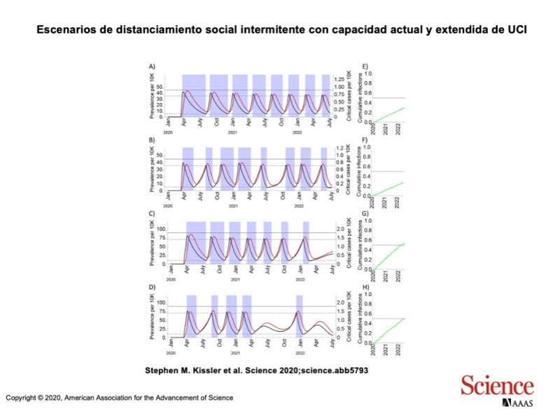 Proyección de la dinámica de transmisión del SARS CoV-2 durante el período posterior a la pandemia